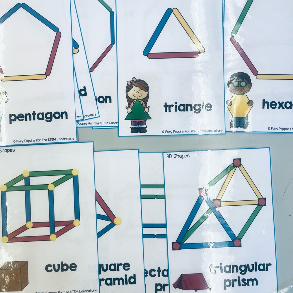 Teacher Math Tools, Build 2D/3D Shapes, Math Center - Picture 2 of 5